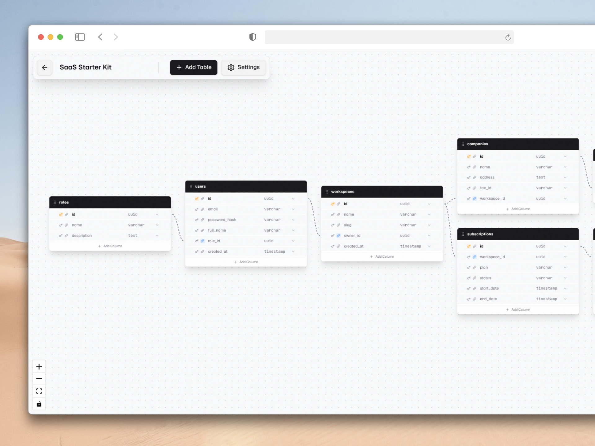 DB Designer screenshot