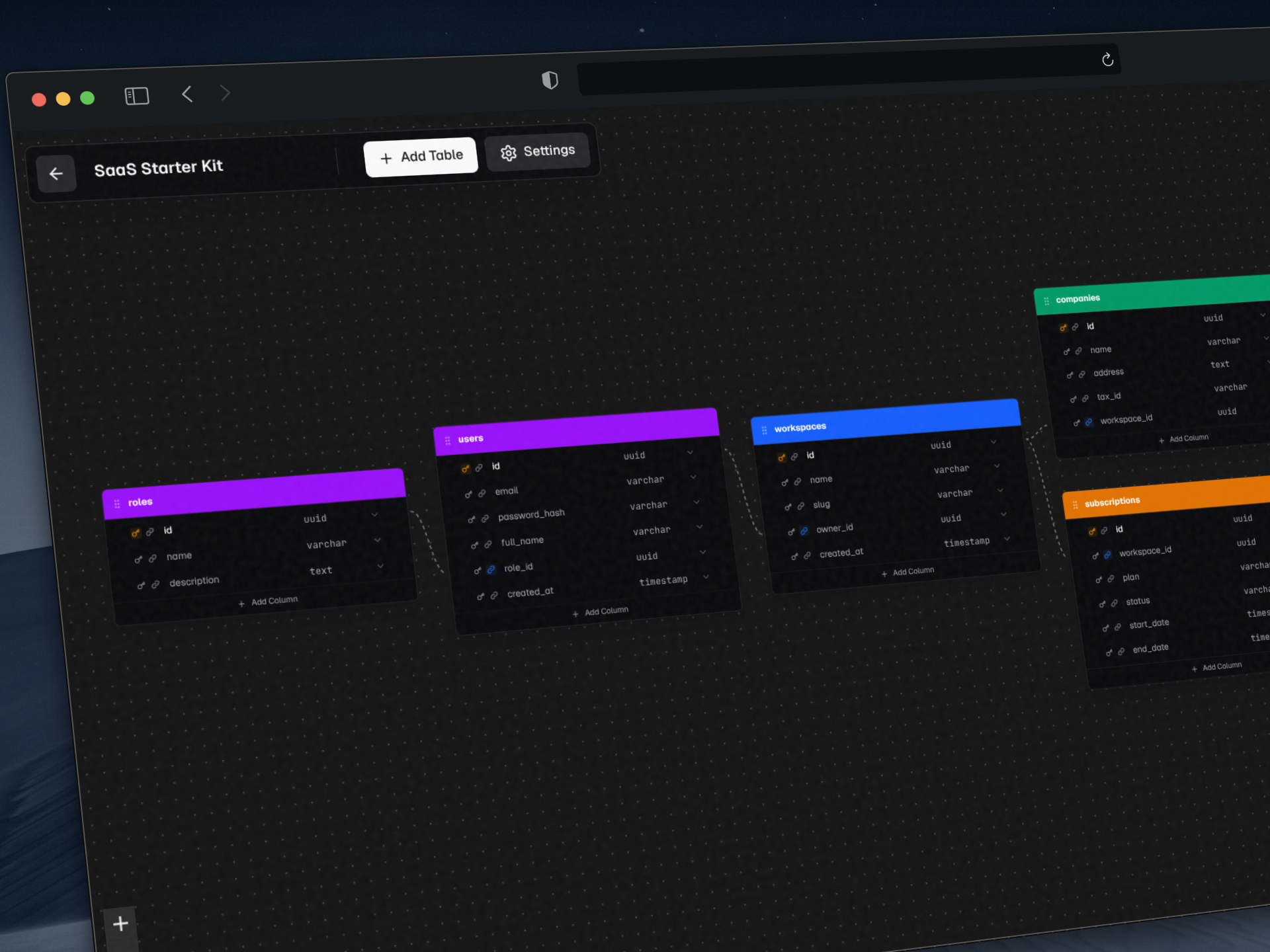 DB Designer screenshot